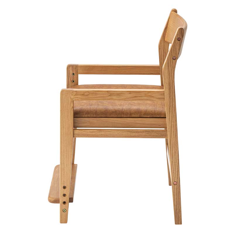 北欧風天然木の高さ調整付きキッズチェア｜4段階調節・ダイニング用