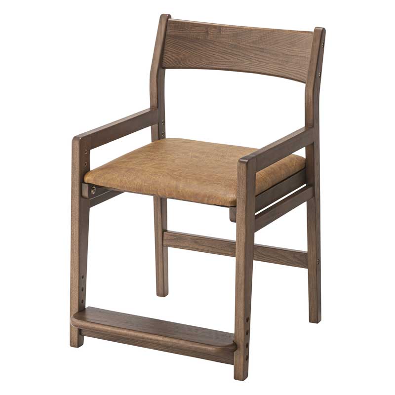 北欧風天然木の高さ調整付きキッズチェア｜4段階調節・ダイニング用