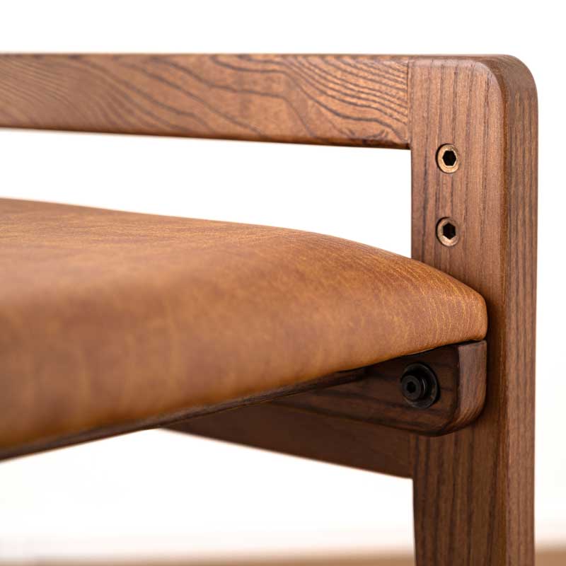 北欧風天然木の高さ調整付きキッズチェア｜4段階調節・ダイニング用