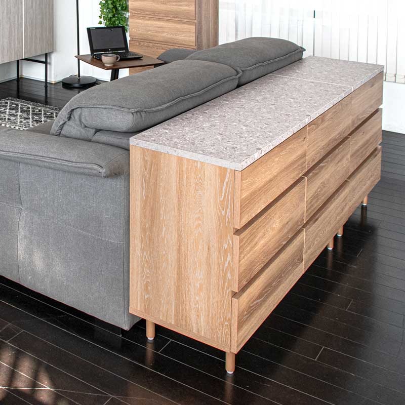 ナチュラルオークのおしゃれなチェスト｜幅120cm｜柔らかな木目の北欧モダンな収納