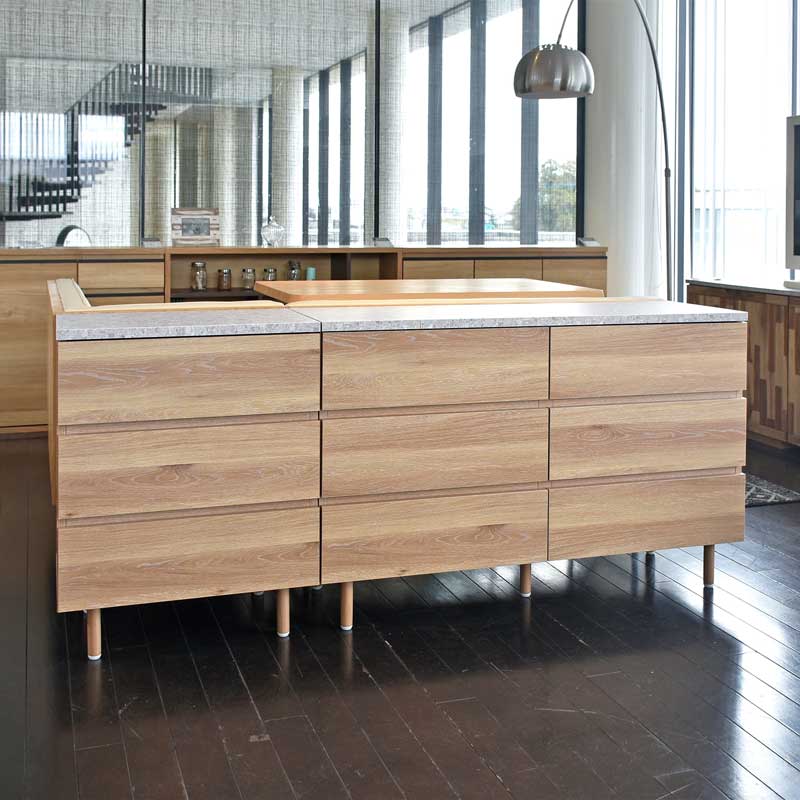 ナチュラルオークのおしゃれなチェスト｜幅120cm｜柔らかな木目の北欧モダンな収納