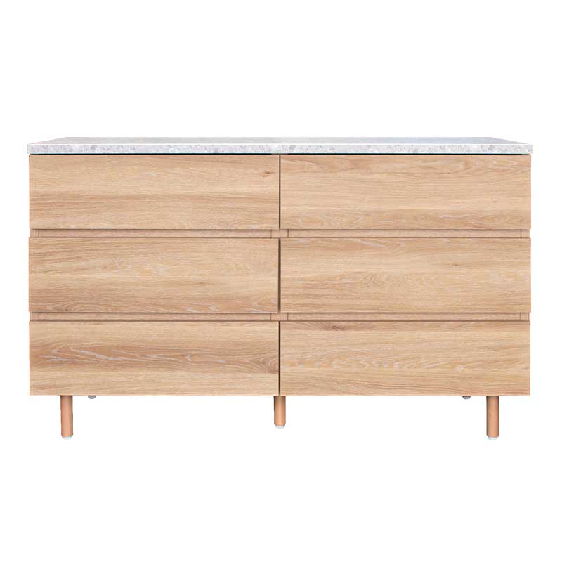 ナチュラルオークのおしゃれなチェスト｜幅120cm｜柔らかな木目の北欧モダンな収納