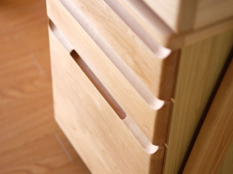 ナチュラルなデスクワゴン｜キャスター付き｜幅42cm