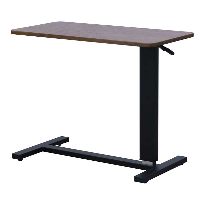 片脚タイプの昇降テーブル｜幅80cm｜キャスター付き