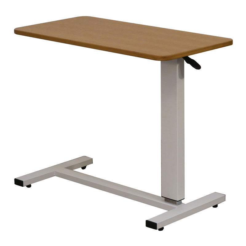片脚タイプの昇降テーブル｜幅80cm｜キャスター付き