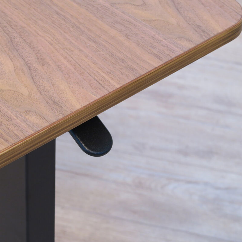 片脚タイプの昇降テーブル｜幅80cm｜キャスター付き