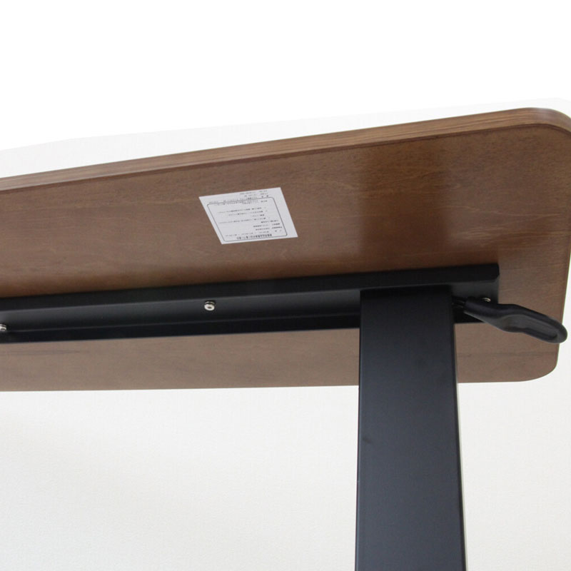 片脚タイプの昇降テーブル｜幅80cm｜キャスター付き