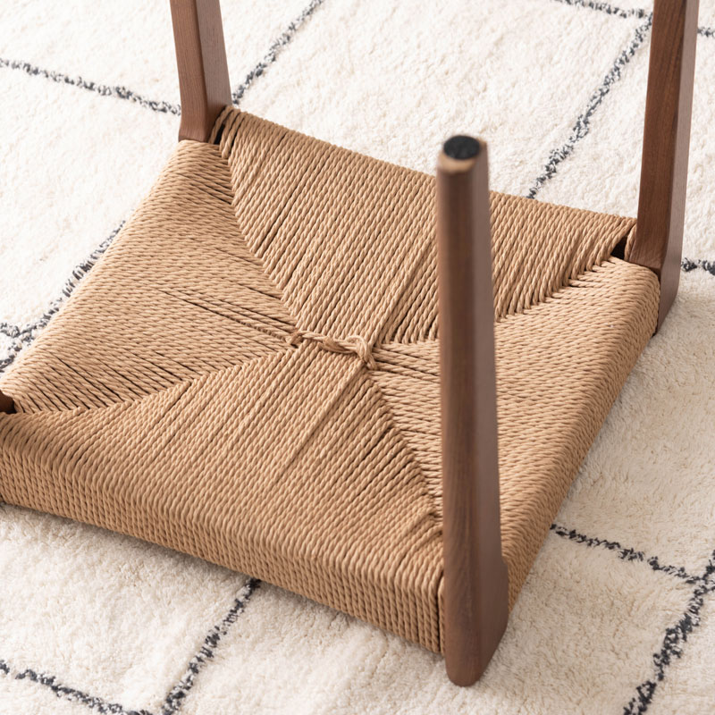 スツール ペーパーコード 木製 座面高45cm 完成品｜北欧ナチュラルな