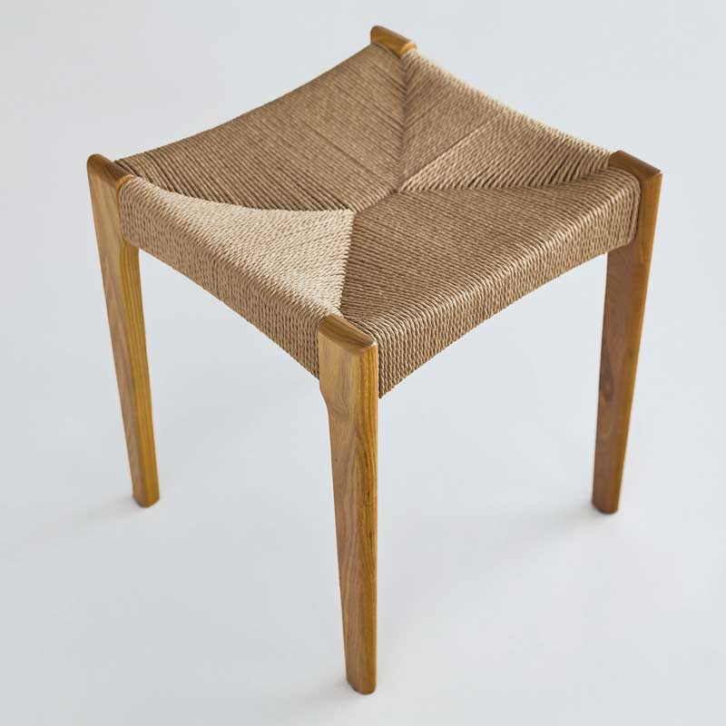 北欧デザインの天然木×ペーパーコードスツール | インテリア