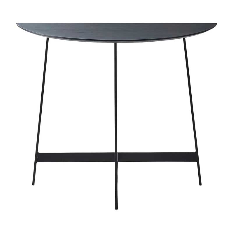 アイアン テーブル ガーデンテーブル コンソール 半円型 半円コンソール｜北欧モダン×木目アイアン | インテリア・家具の通販