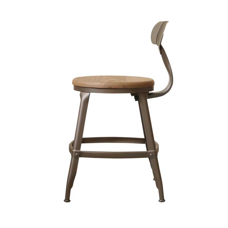 無垢材とシンプルなスチールを合わせたチェア | インダストリアルインテリア