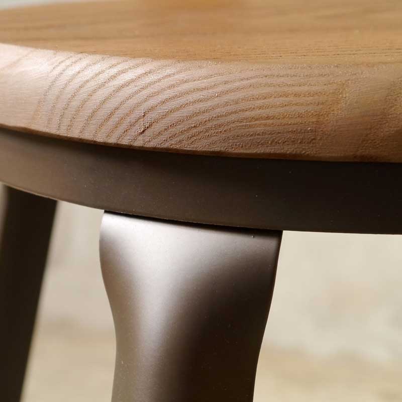 無垢材とシンプルなスチールを合わせたチェア | インダストリアルインテリア