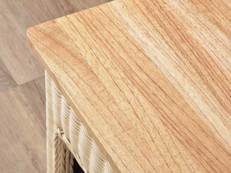 天然木とラタンのペットハウス｜スツールとして使えます