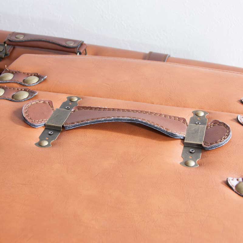 ヴィンテージ感漂うレザー調トランク収納セット | インテリア・家具の