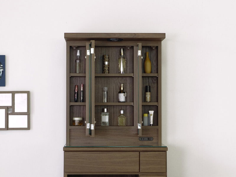 高級感あるたっぷり収納のドレッサー|幅60cm|シンプルモダン