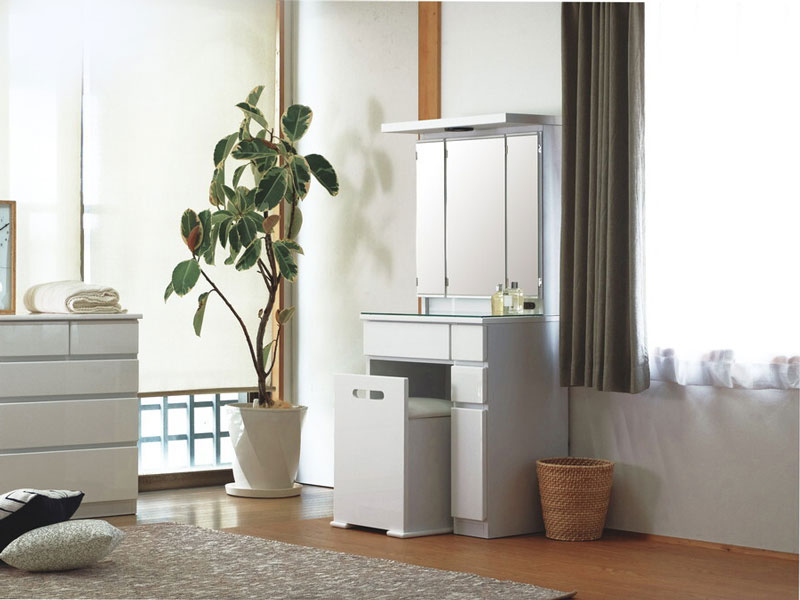 高級感あるたっぷり収納のドレッサー|幅60cm|シンプルモダン