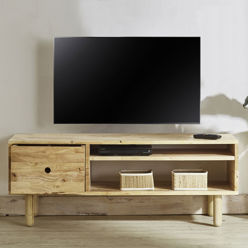 ラスティックな天然木のテレビボード｜幅114cm,150cm