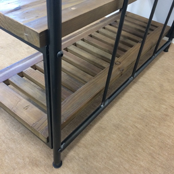 ハンガーラック フレーム×古材 フックタイプ【幅100cm】インダストリアル