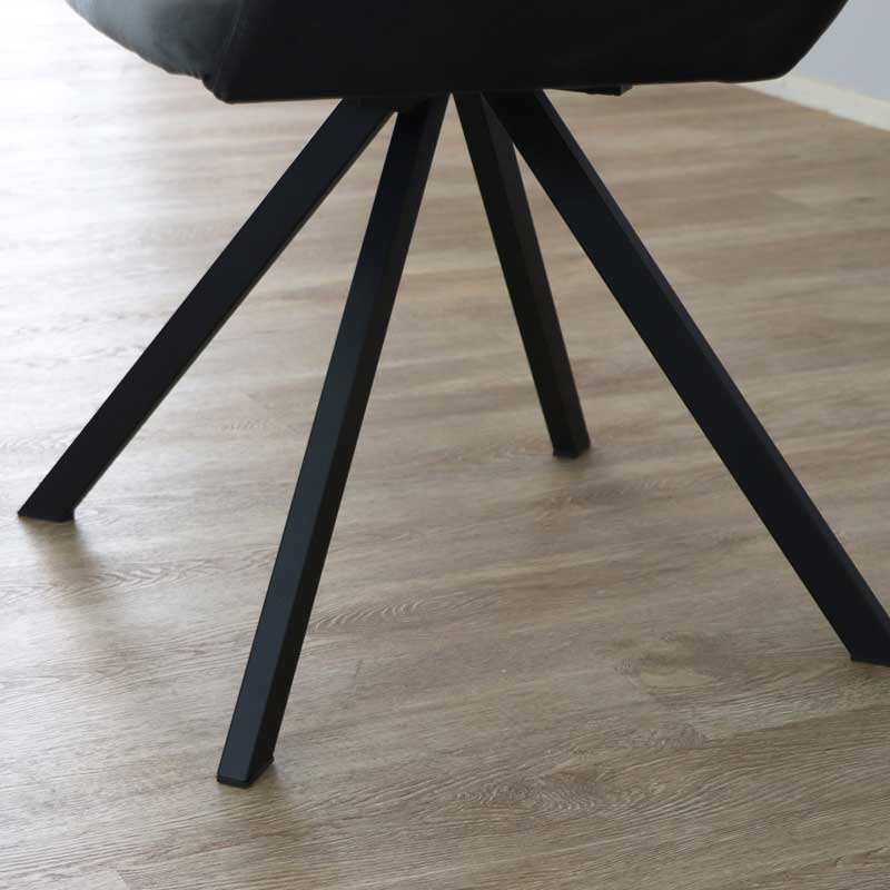 ダイニングチェア ブラック ベルベット生地 椅子 チェア ダイニングチェア 回転式 スピンチェア 肘置き ベルベット調