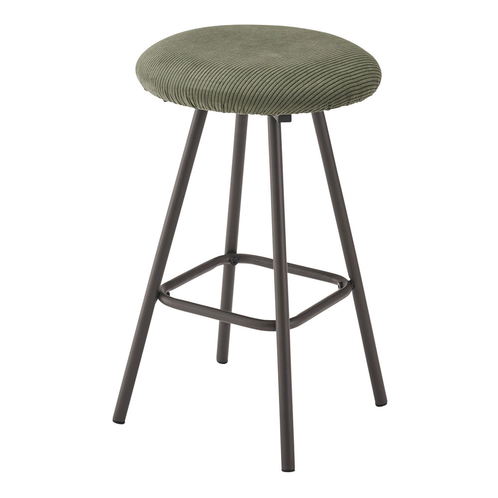 北欧風コーデュロイスツール｜省スペースでおしゃれなカウンターチェア