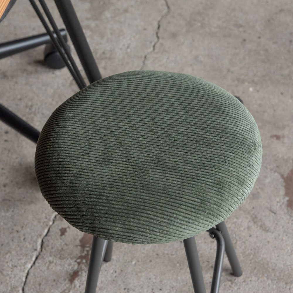 北欧風コーデュロイスツール｜省スペースでおしゃれなカウンターチェア