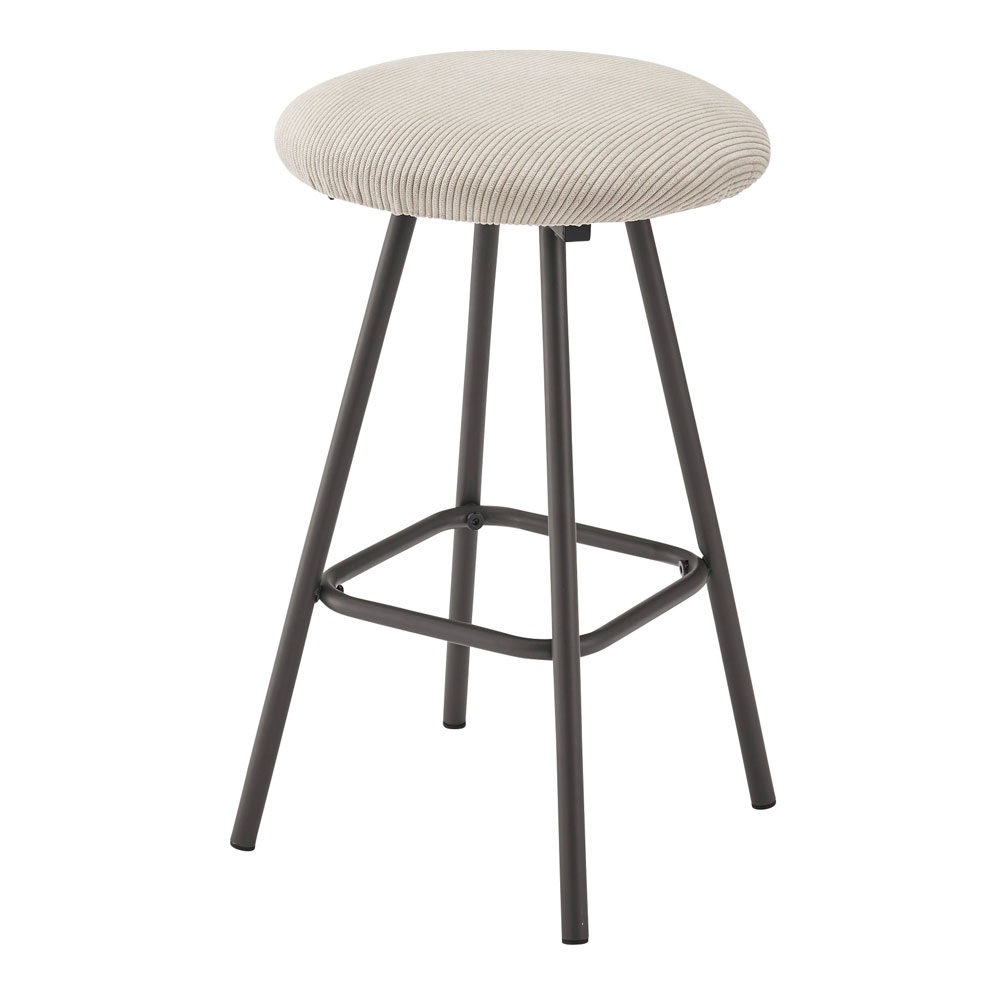 北欧風コーデュロイスツール｜省スペースでおしゃれなカウンターチェア