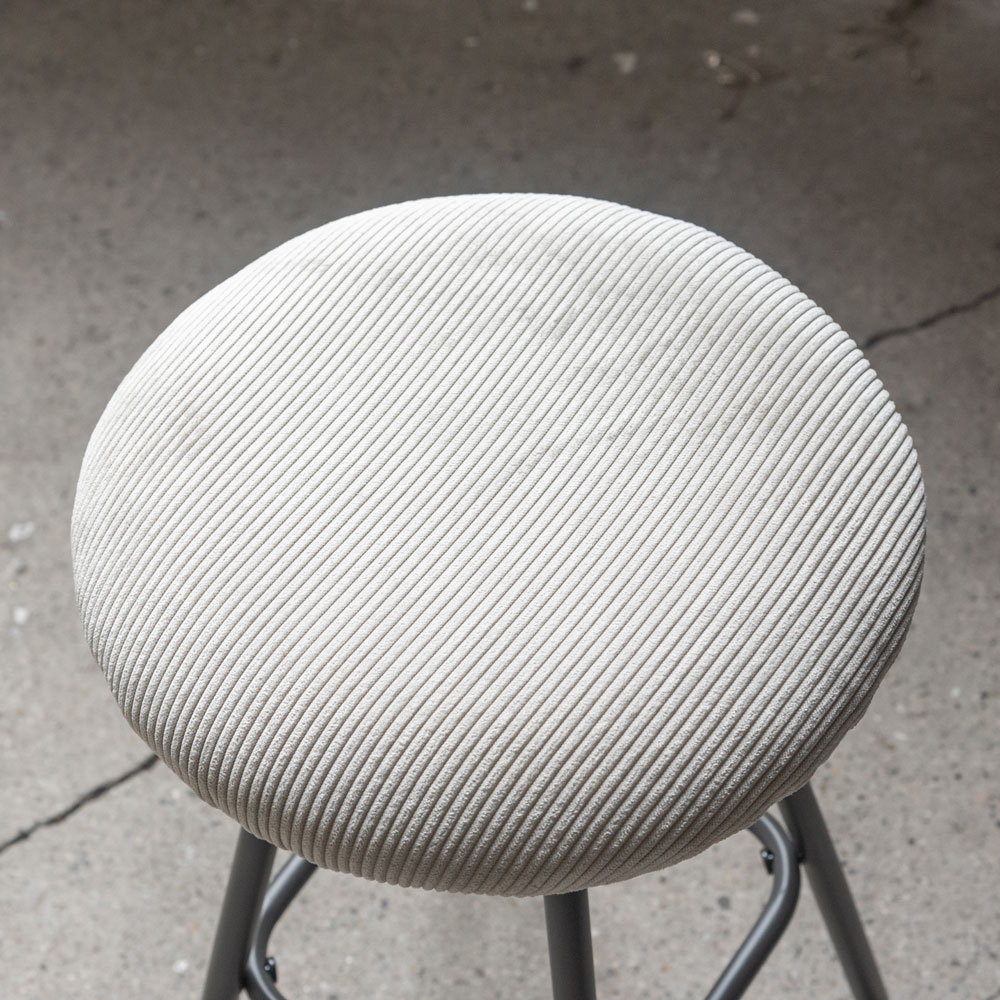 北欧風コーデュロイスツール｜省スペースでおしゃれなカウンターチェア