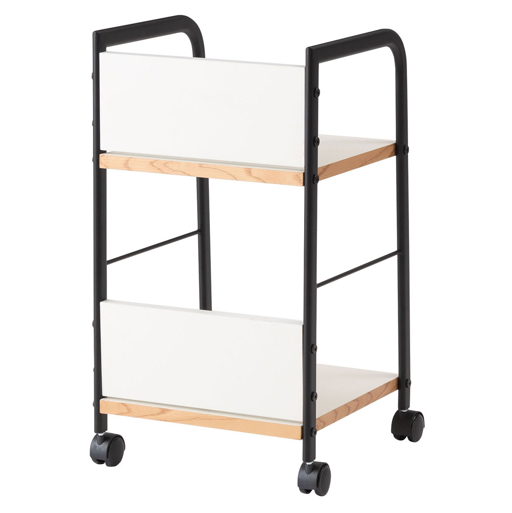 シンプルで機能的なキャスター付きデスクワゴン｜シンプルモダン