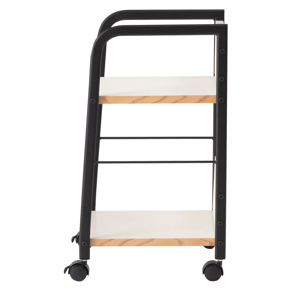 シンプルで機能的なキャスター付きデスクワゴン｜シンプルモダン