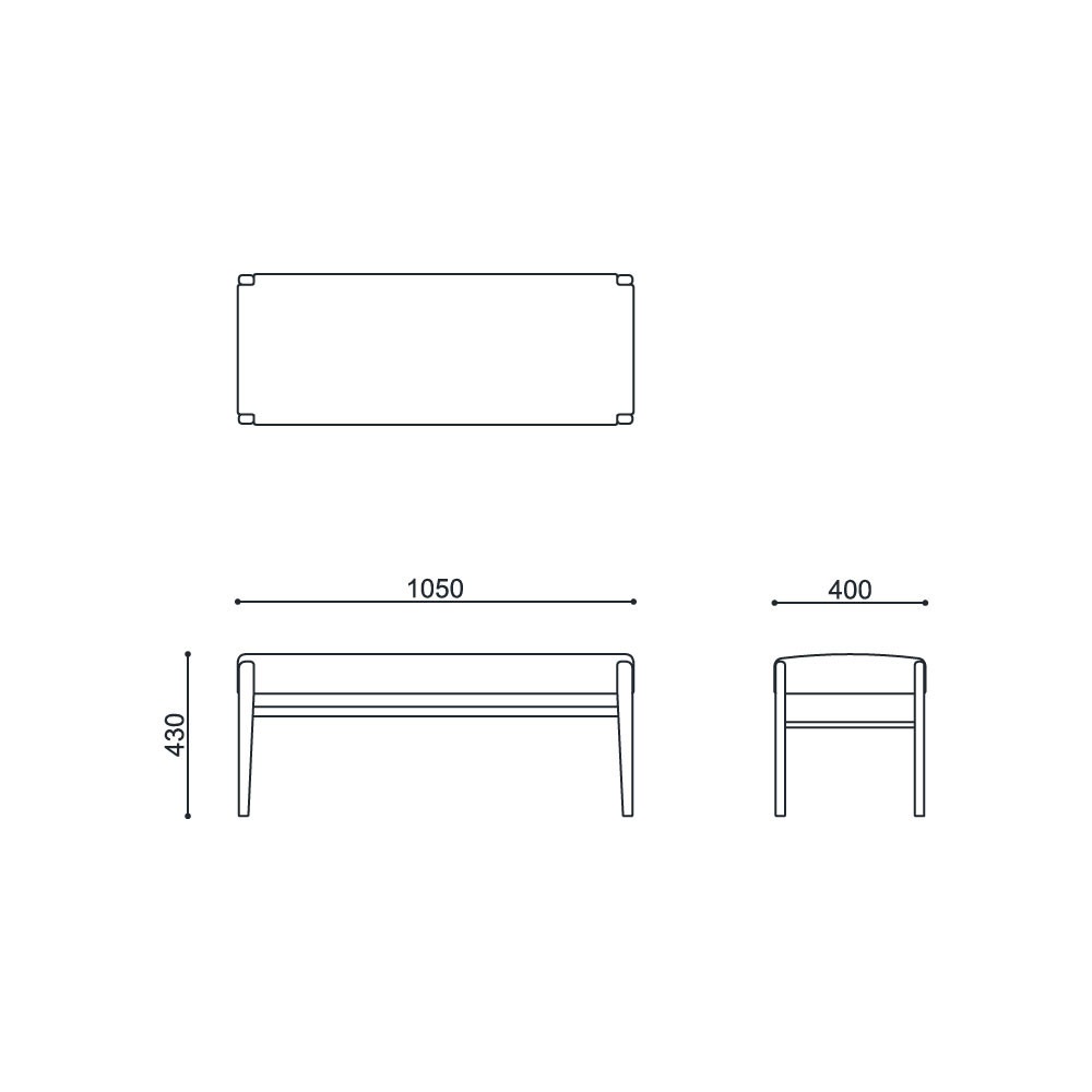 ダイニングベンチ 3色のカバーリング PL【幅110cm】天然木
