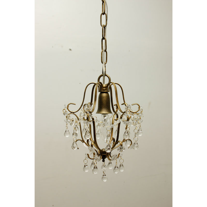 アンティークカラーのプチシャンデリア｜1灯