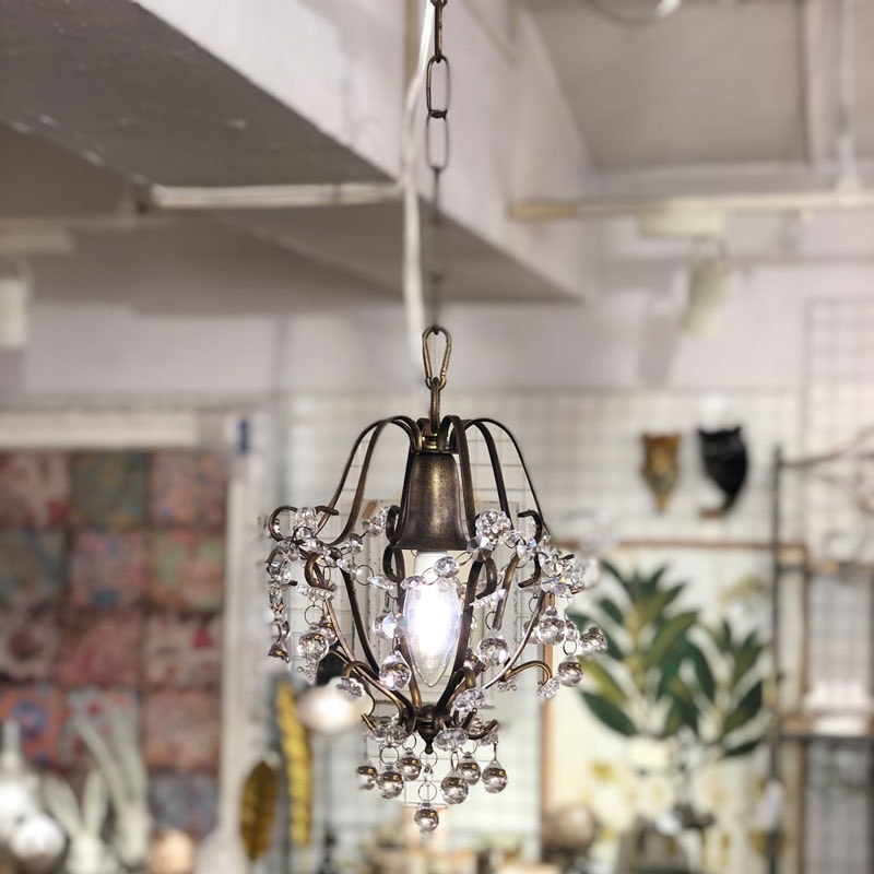 アンティークカラーのプチシャンデリア｜1灯 | インテリア・家具の通販