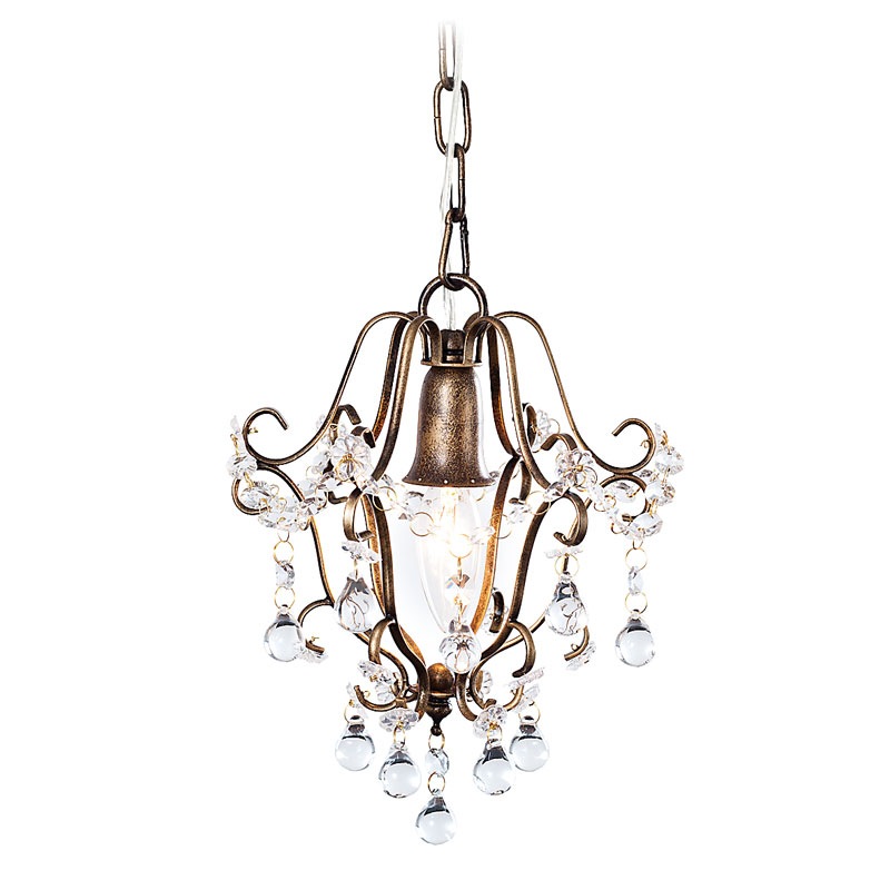 【アンティーク調】シャンデリア アンティークカラーのプチシャンデリア｜1灯 | インテリア・家具の通販