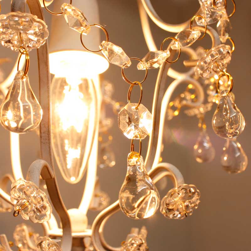 アンティークカラーのプチシャンデリア｜1灯