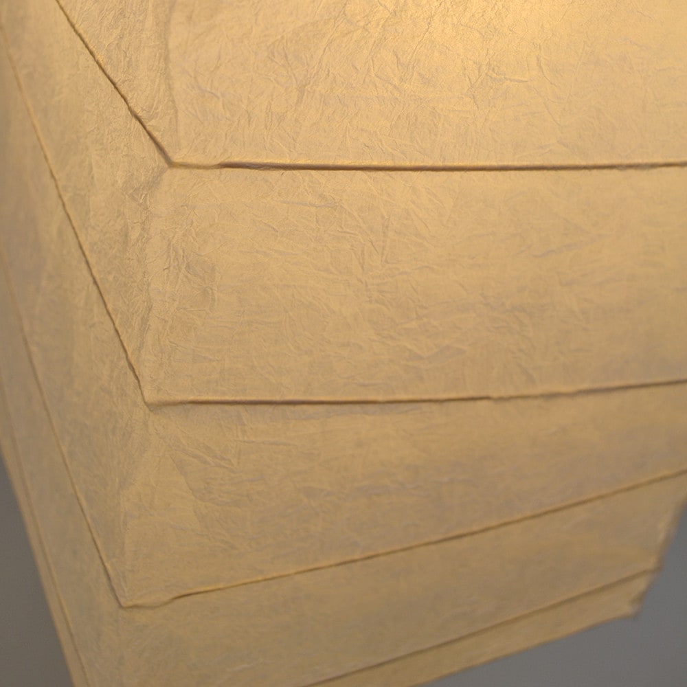 和紙照明 吹き抜け用ペンダントライト 四角柱型 【長さ124cm】 和モダン照明