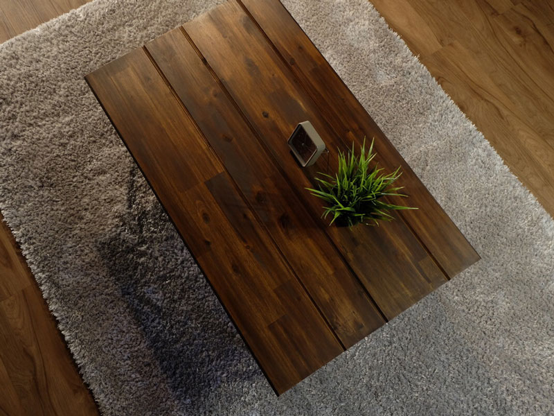 インダストリアルなローテーブル｜スチール脚｜幅90cm