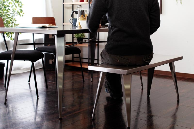 スチール素材のベンチ | インダストリアル | sc | インテリア・家具の