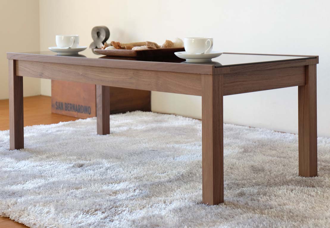 シンプルモダンなセンターテーブル　ブラウン【110cm】