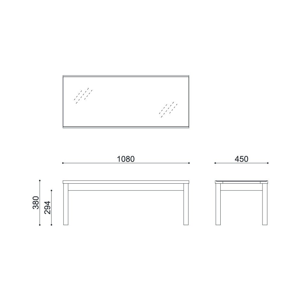 シンプルモダンなセンターテーブル　ブラウン【110cm】