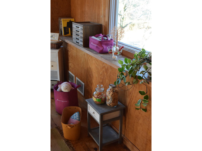 杉を使ったカフェ風の書類整理ラック|5段タイプ