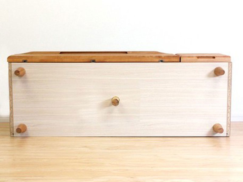 格子デザインのおしゃれなテレビボード｜幅124cm