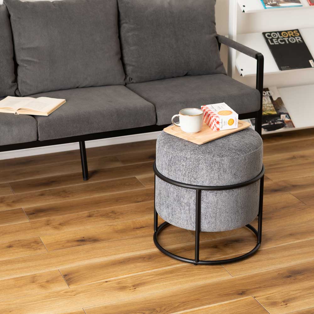 【美品】スツール オットマン スチール脚 スツール オットマン レザー 本革 1人掛け モダン おしゃれ ソファ