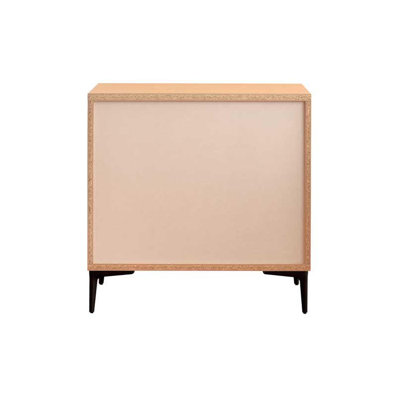 ベージュ×グレージュのリビングボード｜幅75cm｜繊細なラインが彩る上品モダン収納