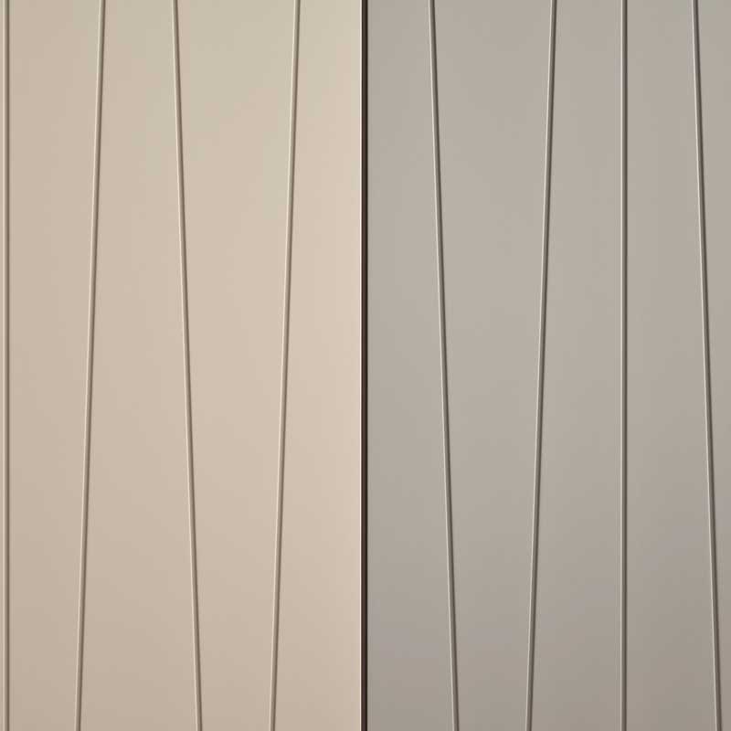 ベージュ×グレージュのリビングボード｜幅75cm｜繊細なラインが彩る上品モダン収納