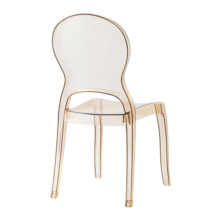 クリアカラーチェア｜透明感と曲線美が魅力のスタッキングチェア