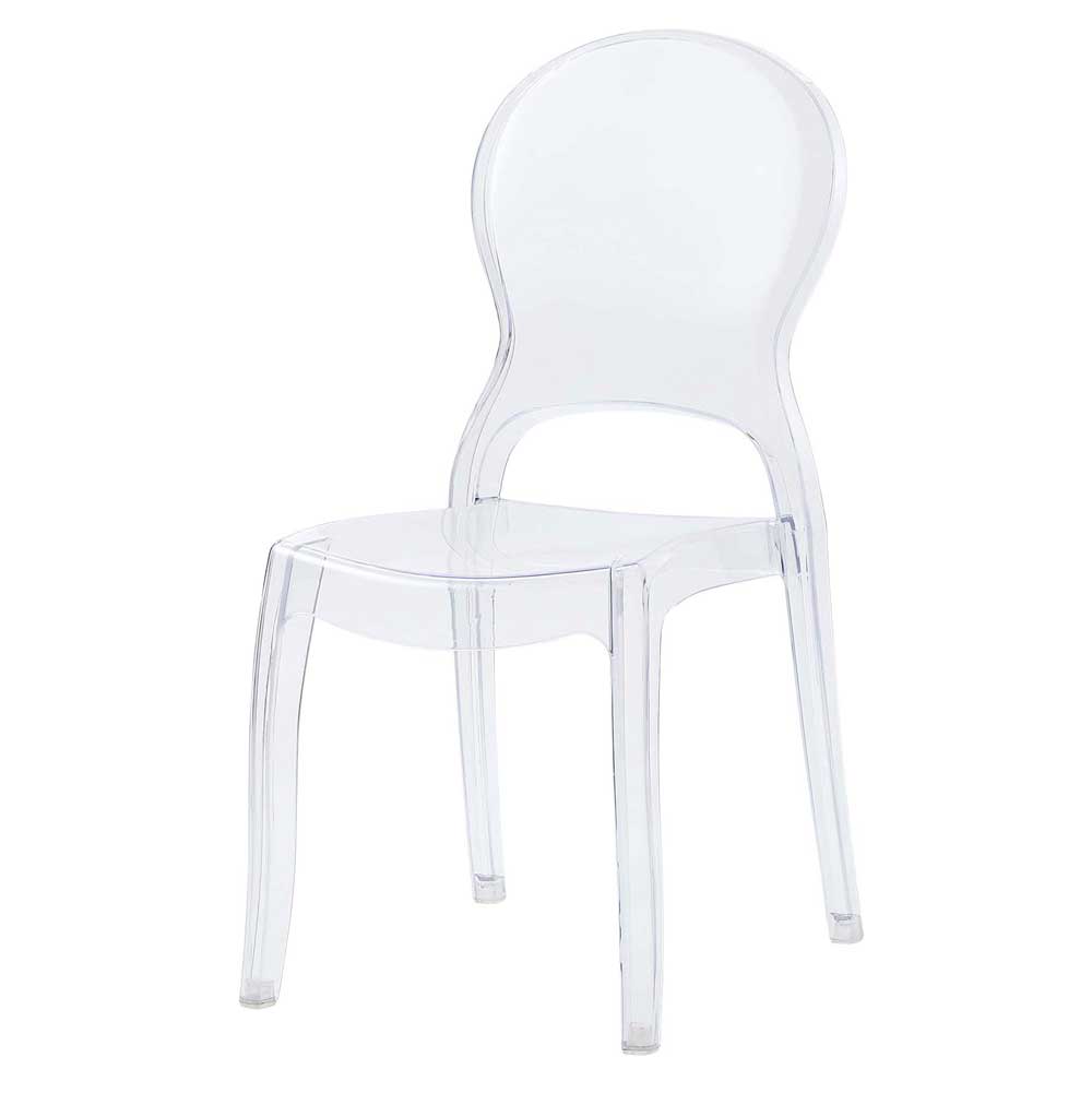 クリアカラーチェア｜透明感と曲線美が魅力のスタッキングチェア