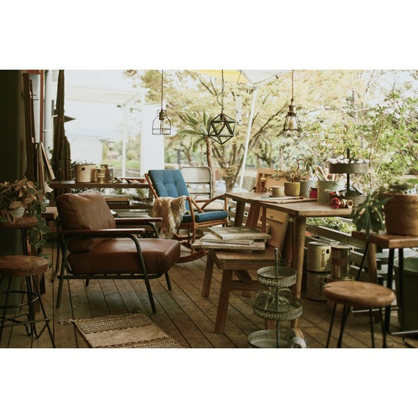 パイプフレーム×ソフトレザー 1人掛けソファ