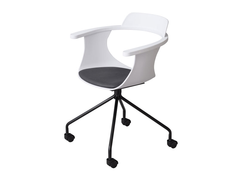 ミニマルな構造のオフィスチェア｜キャスター付き｜モダンインテリア