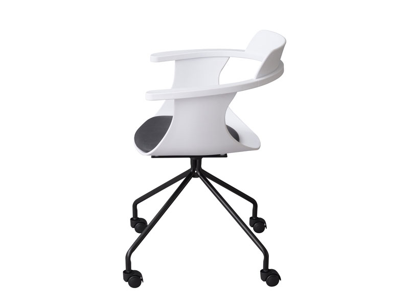 ミニマルな構造のオフィスチェア｜キャスター付き｜モダンインテリア