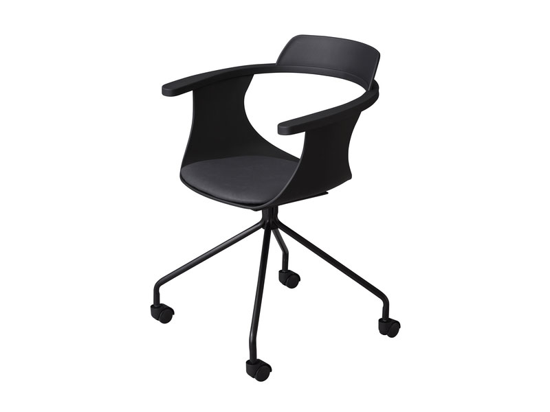 ミニマルな構造のオフィスチェア｜キャスター付き｜モダンインテリア